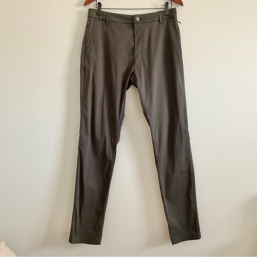 Birddogs Mens Boomstick Gray Unlined Khaki Chino Stretch Zip Pocket Size 32x34